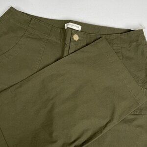 New‎ Coldwater Creek Rip Stop Crop Pants Women's Size 12 Green Casual